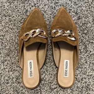 Steve Madden Women’s Brown and Gold Mules